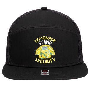 Summer Fun Lemonade Stand Security Boss Lemonade Crew 7 Panel Mesh Trucker Snapback Hat