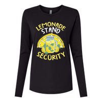 Summer Fun Lemonade Stand Security Boss Lemonade Crew Womens Cotton Relaxed Long Sleeve T-Shirt