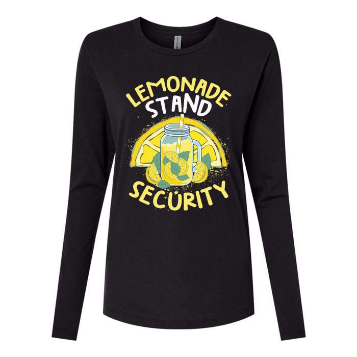 Summer Fun Lemonade Stand Security Boss Lemonade Crew Womens Cotton Relaxed Long Sleeve T-Shirt