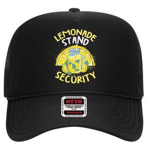 Summer Fun Lemonade Stand Security Boss Lemonade Crew High Crown Mesh Back Trucker Hat