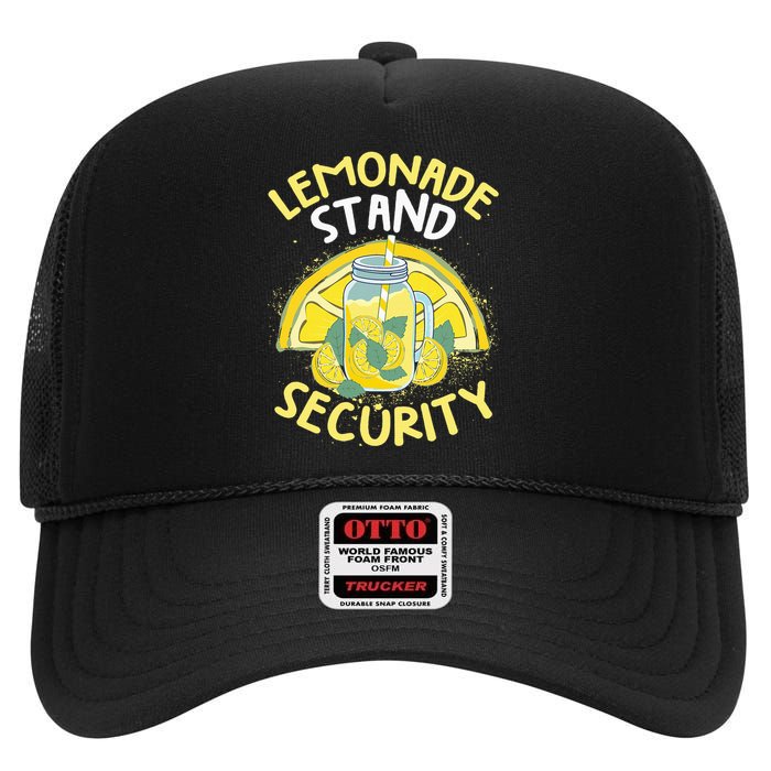 Summer Fun Lemonade Stand Security Boss Lemonade Crew High Crown Mesh Back Trucker Hat