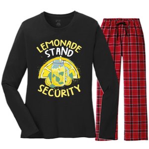 Summer Fun Lemonade Stand Security Boss Lemonade Crew Women's Long Sleeve Flannel Pajama Set 