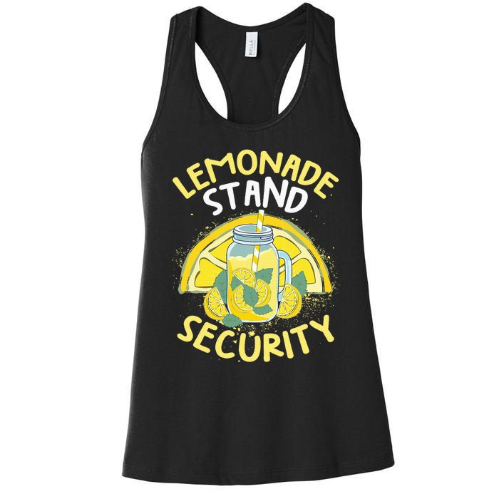 Summer Fun Lemonade Stand Security Boss Lemonade Crew Women's Racerback Tank