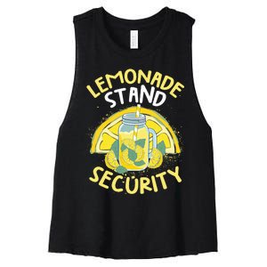 Summer Fun Lemonade Stand Security Boss Lemonade Crew Women's Racerback Cropped Tank