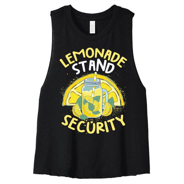 Summer Fun Lemonade Stand Security Boss Lemonade Crew Women's Racerback Cropped Tank