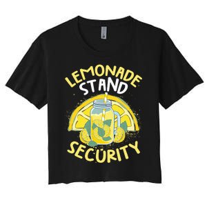 Summer Fun Lemonade Stand Security Boss Lemonade Crew Women's Crop Top Tee