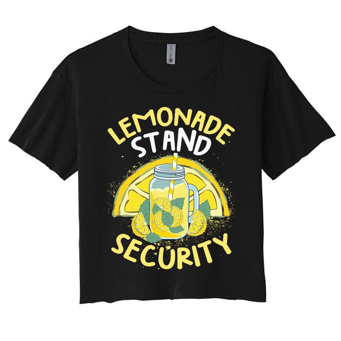 Summer Fun Lemonade Stand Security Boss Lemonade Crew Women's Crop Top Tee