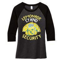 Summer Fun Lemonade Stand Security Boss Lemonade Crew Women's Tri-Blend 3/4-Sleeve Raglan Shirt