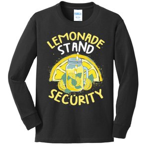 Summer Fun Lemonade Stand Security Boss Lemonade Crew Kids Long Sleeve Shirt