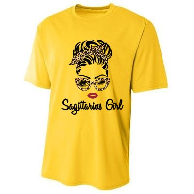 Sagittarius Face Leopard Bandana Wink Eye Gift Performance Sprint T-Shirt