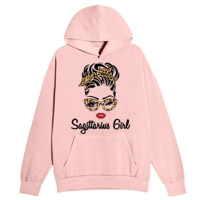 Sagittarius Face Leopard Bandana Wink Eye Gift Urban Pullover Hoodie