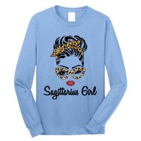 Sagittarius Face Leopard Bandana Wink Eye Gift Long Sleeve Shirt