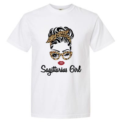 Sagittarius Face Leopard Bandana Wink Eye Gift Garment-Dyed Heavyweight T-Shirt