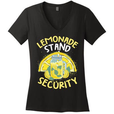 Summer Fun Lemonade Stand Security Boss Lemonade Women's V-Neck T-Shirt