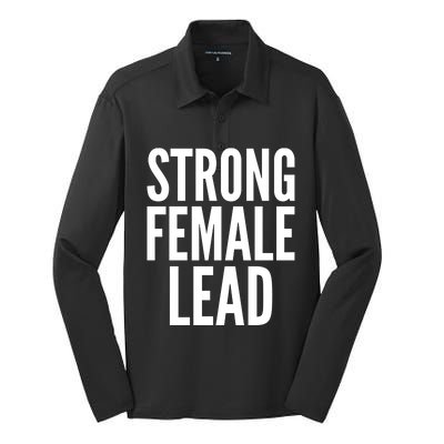 Strong Female Lead Gift Silk Touch Performance Long Sleeve Polo