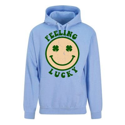 Shamrock Feeling Lucky Retro Smiley Unisex Surf Hoodie