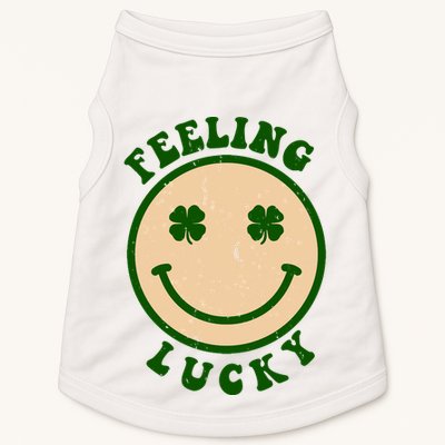 Shamrock Feeling Lucky Retro Smiley Doggie Tank