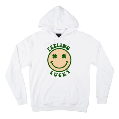 Shamrock Feeling Lucky Retro Smiley Hoodie