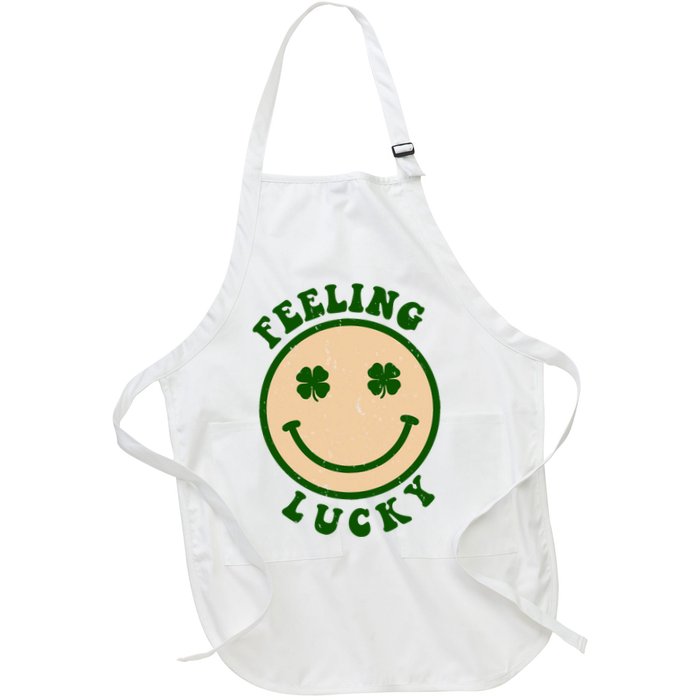 Shamrock Feeling Lucky Retro Smiley Apron