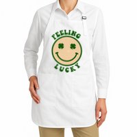 Shamrock Feeling Lucky Retro Smiley Apron