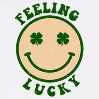 Shamrock Feeling Lucky Retro Smiley T-Shirt