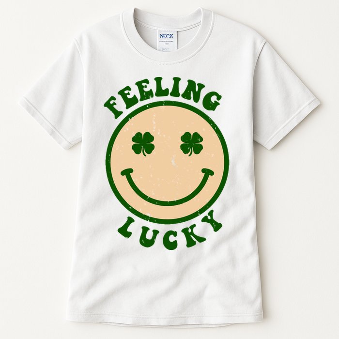 Shamrock Feeling Lucky Retro Smiley Tall T-Shirt