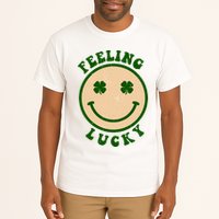 Shamrock Feeling Lucky Retro Smiley Tall T-Shirt