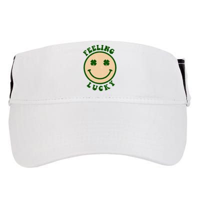 Shamrock Feeling Lucky Retro Smiley Adult Drive Performance Visor