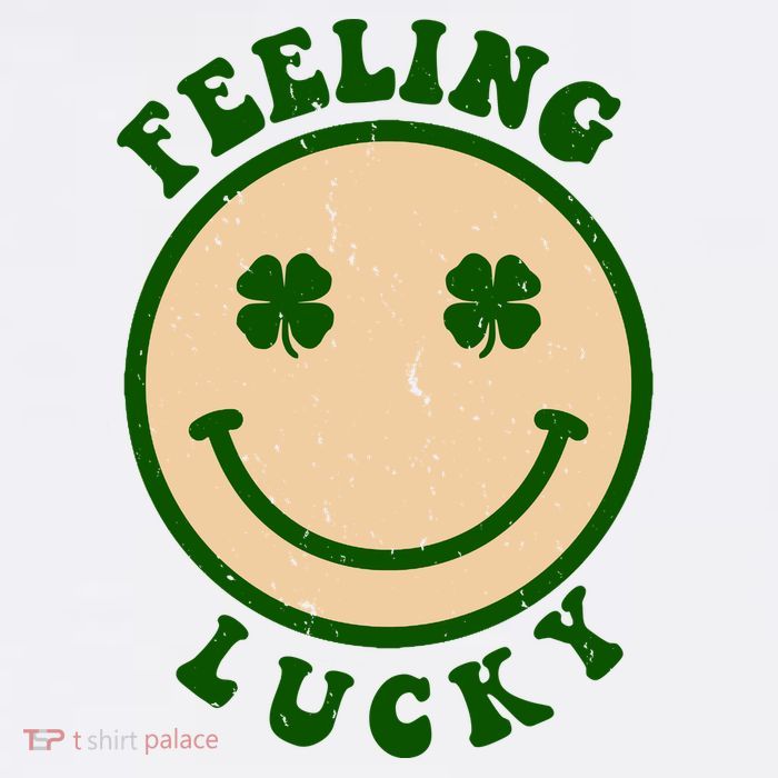 Shamrock Feeling Lucky Retro Smiley 11oz C Handle Ceramic Mug