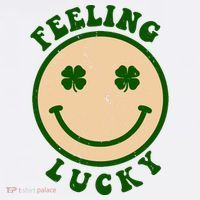 Shamrock Feeling Lucky Retro Smiley Poster