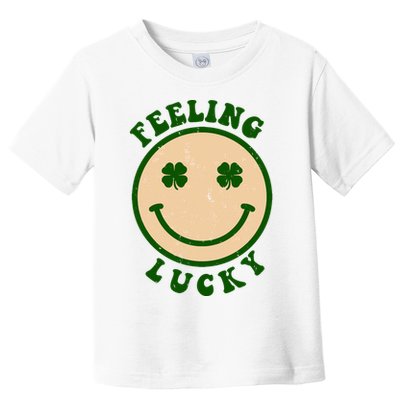 Shamrock Feeling Lucky Retro Smiley Toddler T-Shirt