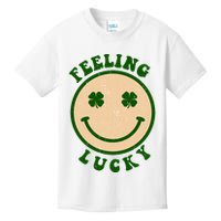 Shamrock Feeling Lucky Retro Smiley Kids T-Shirt