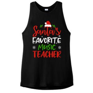 SantaS Favorite Music Teacher Funny Christmas Funny Gift Funny Gift Ladies PosiCharge Tri-Blend Wicking Tank