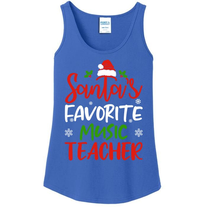 SantaS Favorite Music Teacher Funny Christmas Funny Gift Funny Gift Ladies Essential Tank