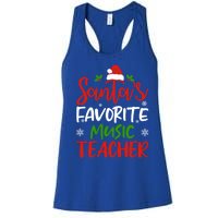 SantaS Favorite Music Teacher Funny Christmas Funny Gift Funny Gift Women's Racerback Tank