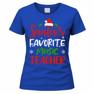 SantaS Favorite Music Teacher Funny Christmas Funny Gift Funny Gift Women's T-Shirt