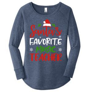 SantaS Favorite Music Teacher Funny Christmas Funny Gift Funny Gift Women's Perfect Tri Tunic Long Sleeve Shirt