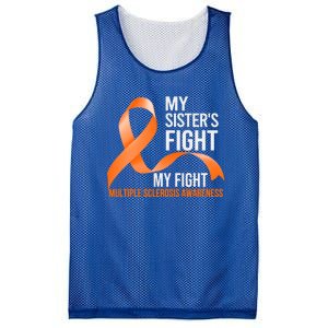 Sister's Fight My Fight Multiple Sclerosis Ms Warrior Gift Mesh Reversible Basketball Jersey Tank