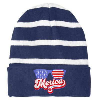 Southern Fellow Merica Striped Beanie with Solid Band