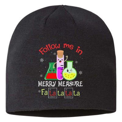 Science Follow Me In Merry Measure Fa La La La La Christmas  Sustainable Beanie