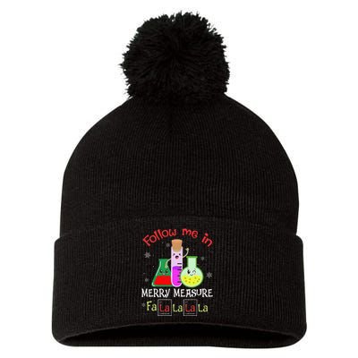 Science Follow Me In Merry Measure Fa La La La La Christmas  Pom Pom 12in Knit Beanie