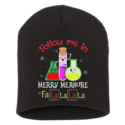 Science Follow Me In Merry Measure Fa La La La La Christmas  Short Acrylic Beanie