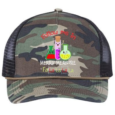 Science Follow Me In Merry Measure Fa La La La La Christmas  Retro Rope Trucker Hat Cap