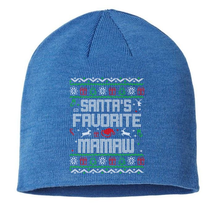 SantaS Favorite Mamaw Gift Ugly Christmas Gift Sustainable Beanie