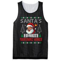 SantaS Favorite Maintenance Worker Funny Christmas Mesh Reversible Basketball Jersey Tank