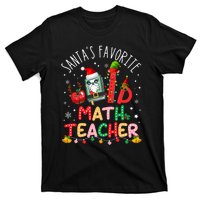 SantaS Favorite Math Teacher Christmas Santa Hat Matching T-Shirt