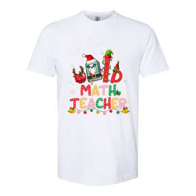 SantaS Favorite Math Teacher Christmas Santa Hat Matching Softstyle® CVC T-Shirt