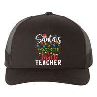 SantaS Favorite Math Teacher Xmas Light Santa Hat Christmas Yupoong Adult 5-Panel Trucker Hat