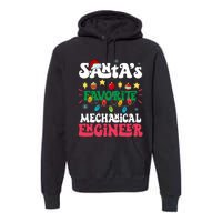 SantaS Favorite Mechanical Engineer Santa Hat Light Xmas Premium Hoodie