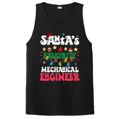 SantaS Favorite Mechanical Engineer Santa Hat Light Xmas PosiCharge Competitor Tank